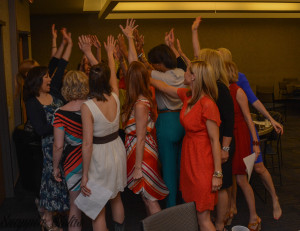 Our prayer circle before the show.