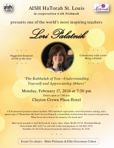 Meet Lori Palatnik in person, February 17.