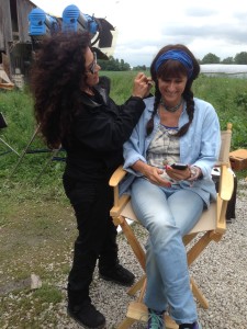 cyndi in wig for hoarder scene