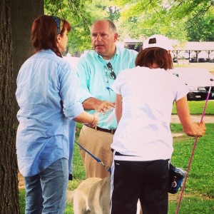 Jay with Lauren and dog handler