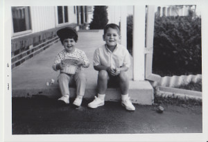 ellie and steve on front porch