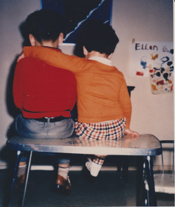 steve and ellie on table